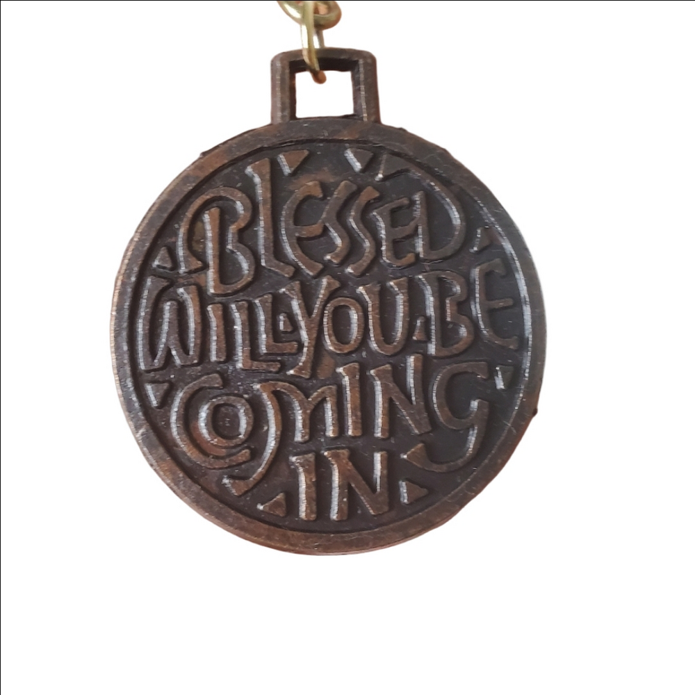 Bronze Inspirational Keychain Or Statment Pendant Necklace